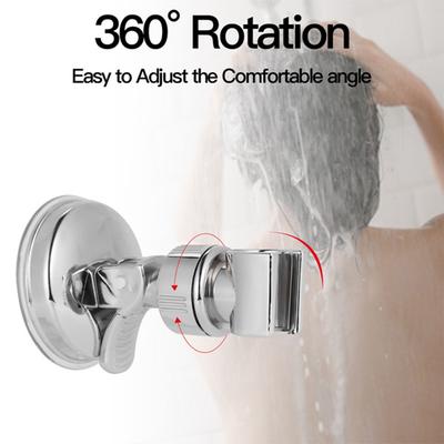 Universal Hand Shower Holder Adjustable Shower Head Wall Mount Strong Vacuum Suction Cup Rotation Full Plating Bracket Bathroom