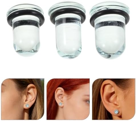 Yardenfun Glass Ear Plugs 3 Pack Set with Curved Design Creative Ear Jewelry Comfortable Fit Easy Care for Daily Wear and Parties