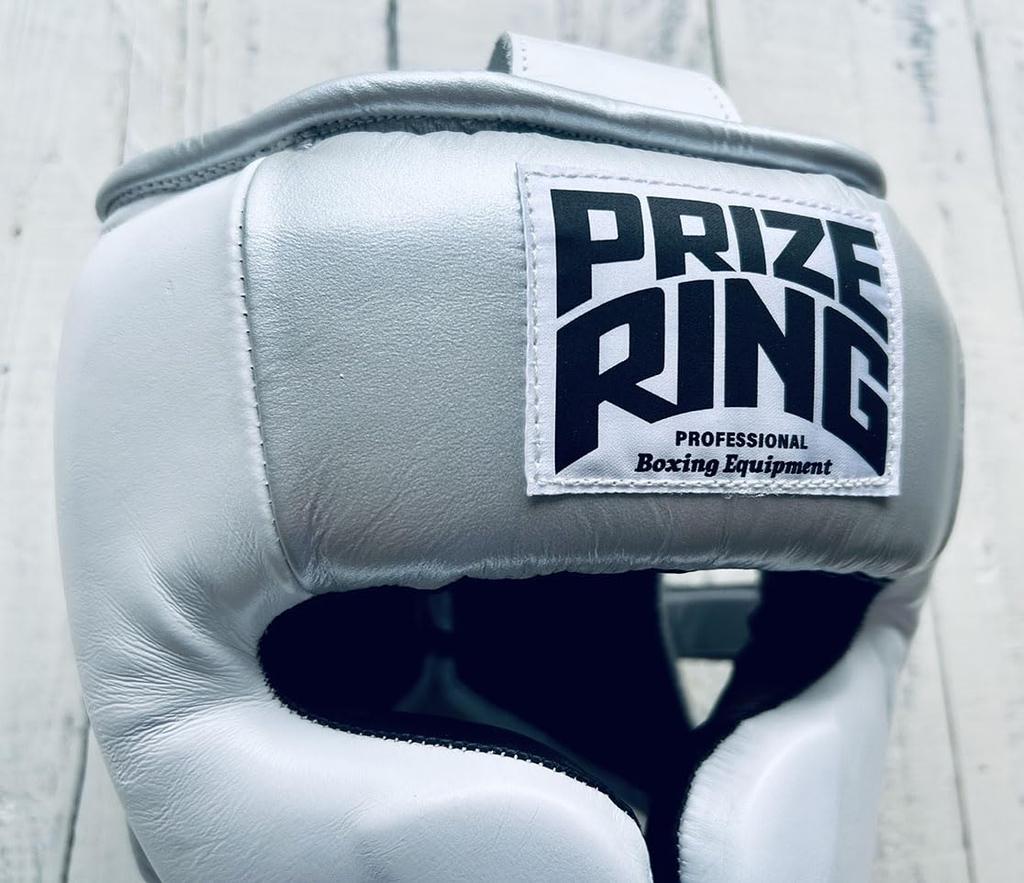 PRIZE RING Lightweight Headgear L Size "Professional SS" Silver/White