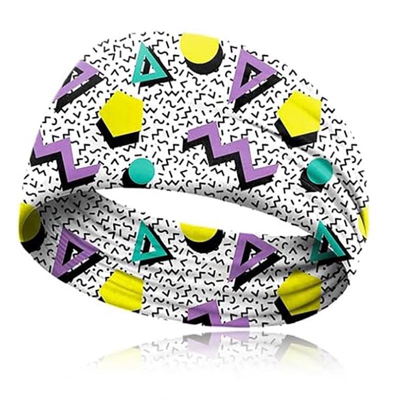 Retro Fashion Print Breathable Sports Headband for Travel, Parties, Yoga, and Running