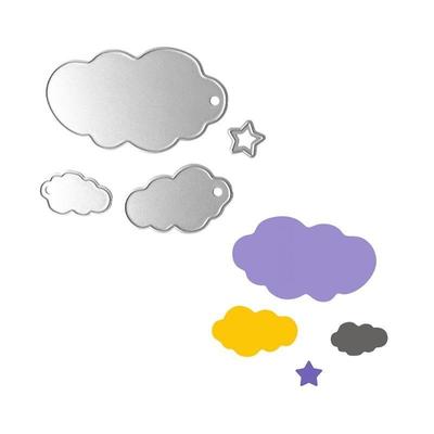 Céu estrela nuvem corte dados estêncil de metal diy scrapbooking álbum cartão de papel gravação artesanato cortar tempo