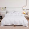 Haze Blue Duvet Cover Microfiber Solid Color Bedding Set,3pcs Comforter Cover with 2 Pillowcases Modern Home Bedroom Quilt Cover