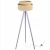 FLOOR LAMP TRIPOD WOODEN LAMPSHADE 45CM CAKE