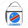 Flag Of Congo Kinshasa Flag Of Zaire Insulated Lunch Bag for Women Kids Leakproof Food Boxes Thermal Lunch Box Tote