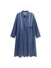 Xitao Patchwork Einreiher Kleid Frauen Persönlichkeit Mode Lose Polo-ausschnitt Volle Hülse Kleid Korea Neue ZY8149