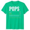 Pops Definition Unisexs T Shirt Grandad Grandpa Gift Fathers Day Graphic Tee