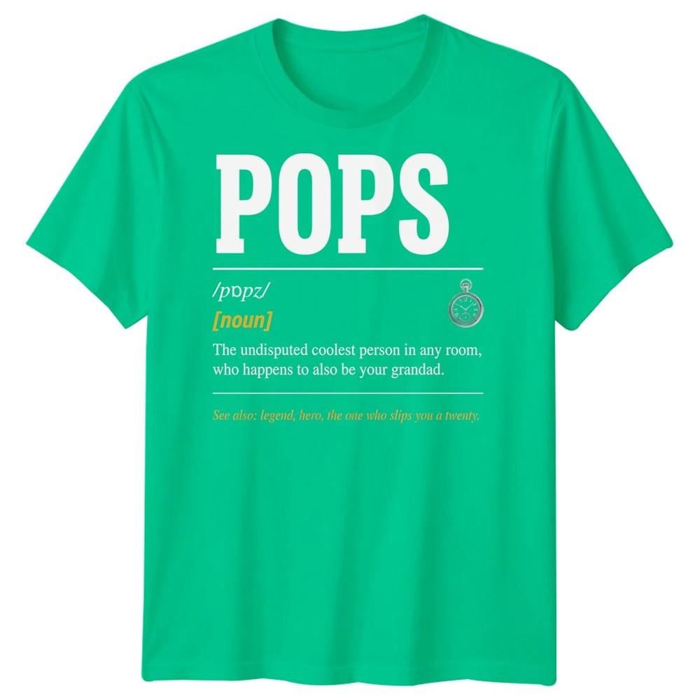 Pops Definition Unisexs T Shirt Grandad Grandpa Gift Fathers Day Graphic Tee S