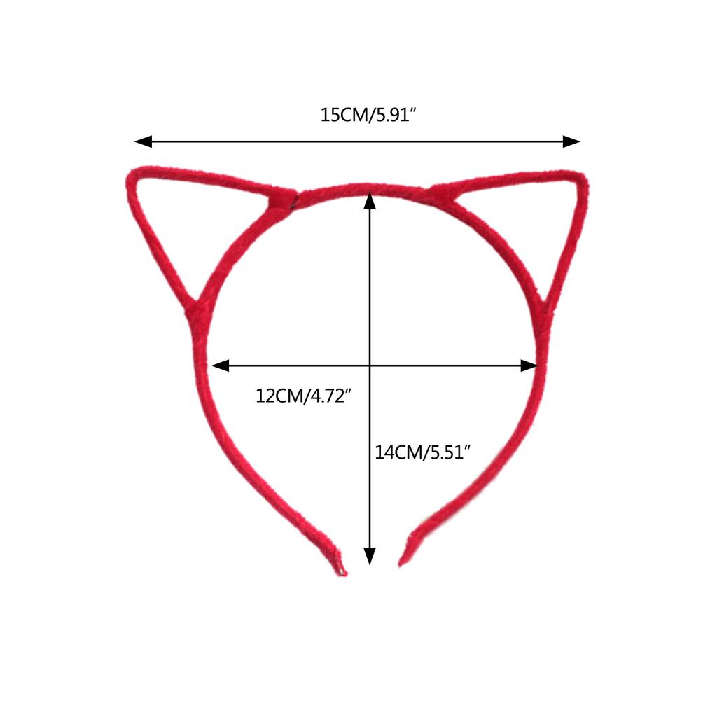 Cat Ear Headbands Cartoon Hairbands Candy Color Hair Hoop Headbands Cosplay Party Hair Accessory for Party