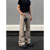 Blaexit American-Style Cleanfit Curved-Leg Flared Trousers for Men, Straight-Leg Drape Minimalist Old Money Vibe Pants