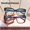 New Wide-Rim Anti-Blue Light Presbyopia Eyewear Unisex Fashionable Square Frame High-Definition Reading Glasses 0 To +4.0
