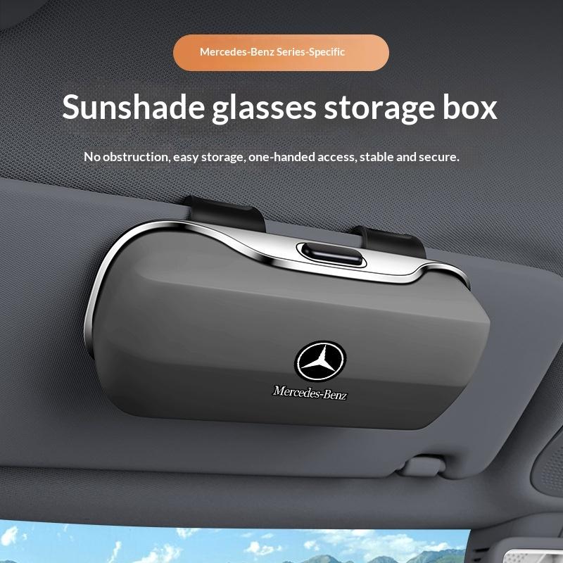 Suitable for Mercedes-Benz W204 W205 AMG E210 E211 E212 E213 E214 W222 Car Glasses Case Glasses Frame Glasses Clip Box Hub Cap