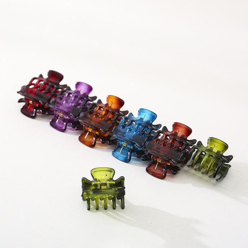 12-teiliges Haaraccessoire-Set 3cm Dekorative Clips Bernstein Schwarz Bunt Starker Halt Druckspangen