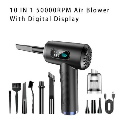 Digital Display 50000 RPM Portable Compressed Air Duster Blower Cleaner For Computer Household Car Blower Cleaner