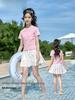 Girls' Junior High School Two-Piece Swimsuit with Chest Pads - Stylish Design for Medium and Large Children