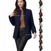 2026 Solid Color Quilted Long Sleeve Cotton Jacket Women Streetwear Mid Length