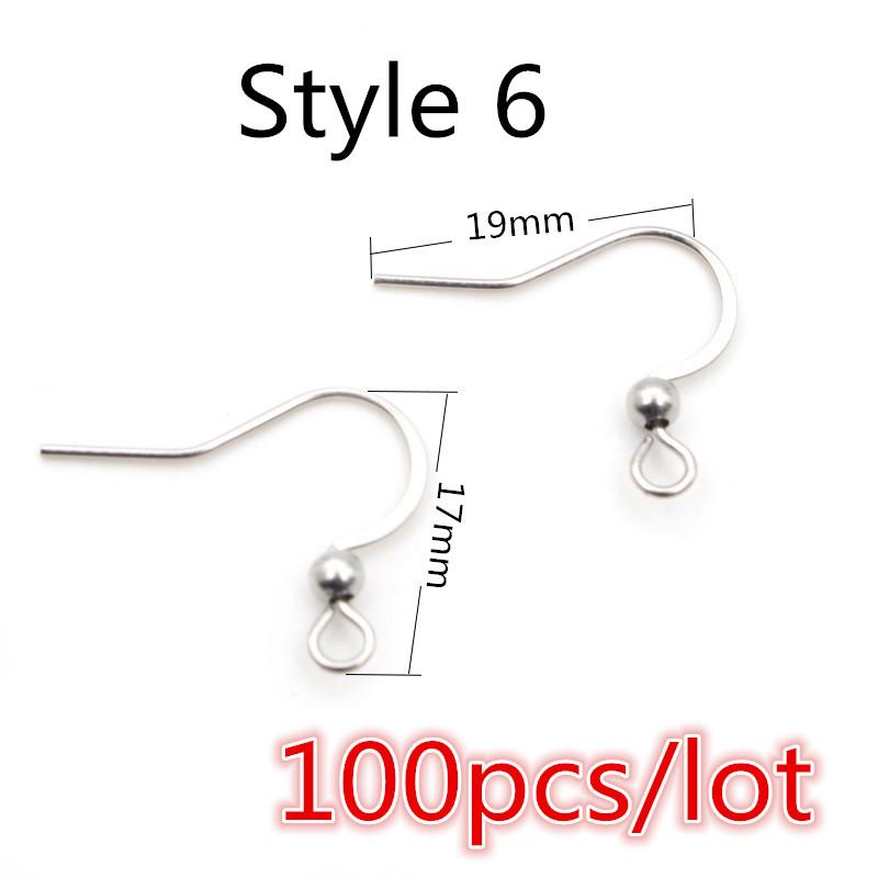  20x17mm Multi Styles Stainless steel DIY Earring Findings Clasps Hooks Jewelry Making Accessories Earwire