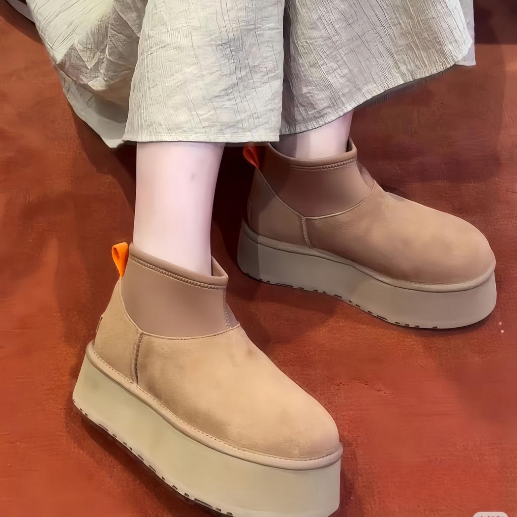 New Fall and Winter Thickened Warm Women's Short Shoes Sports Shoes Waterproof Non-slip Large Size Women's Casual Shoes Snow Boots