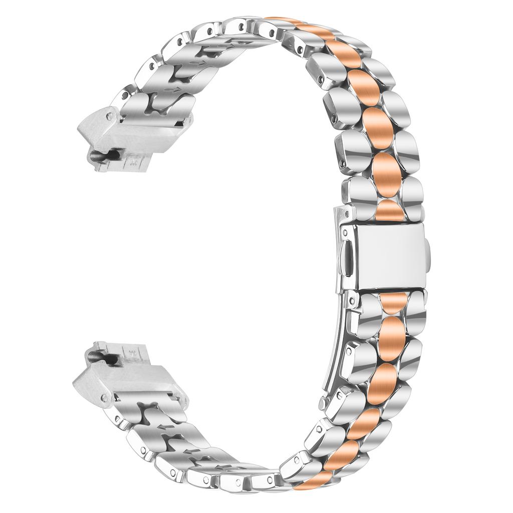 Metal Watch Band for Fitbit Inspire HR/Inspire 2/Inspire Pearl-Shape Stainless Steel Electroplating Wrist Strap