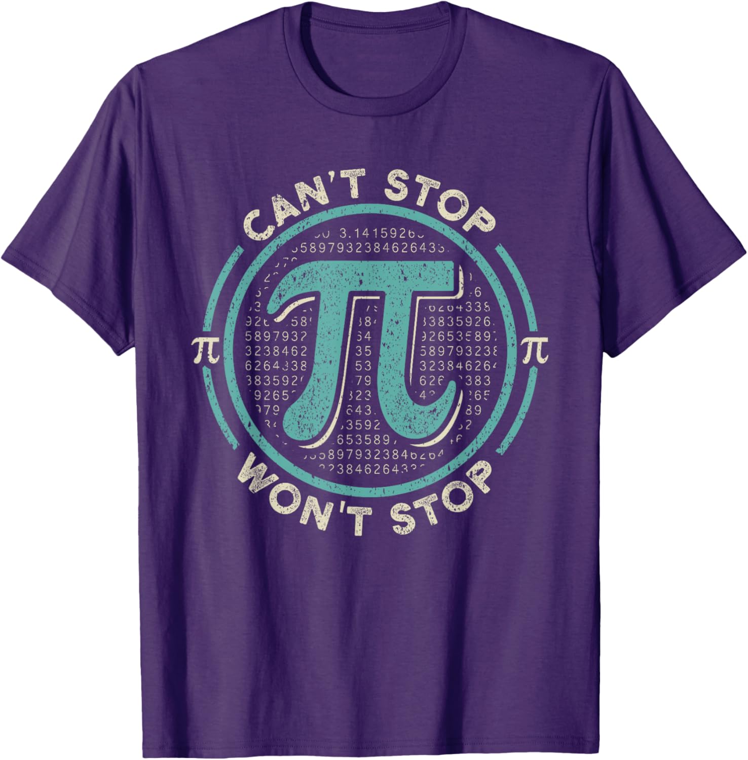 

Cant Stop Pi Wont Stop Math Pi Day Funny Maths Club TShirt Mens Casual Short Sleeve TShirt 4XL