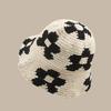Spring Fisherman Hat for Woman Weaving Bucket Hat Crochet Flower Wide Brims Hat