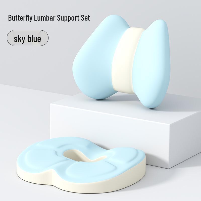 Thickened Memory Foam Seat Cushion: Breathable, Ergonomic Lumbar Support for Long Sitting
