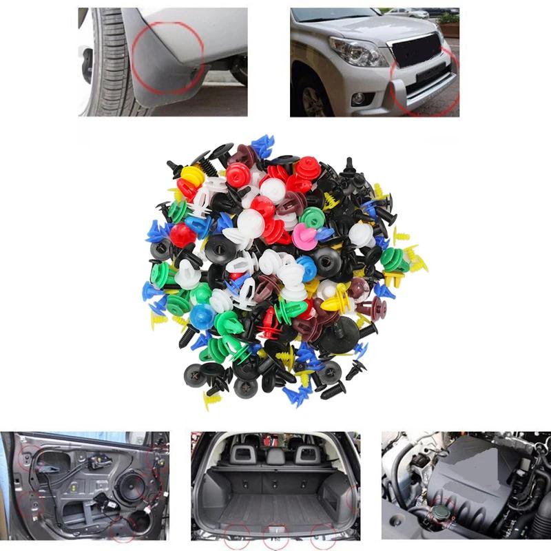 50/100/200pcs Universal Auto Fastener Random Mixed Car Bumper Clips Retainer Car Fastener Rivet Door Panel Fit for All Car