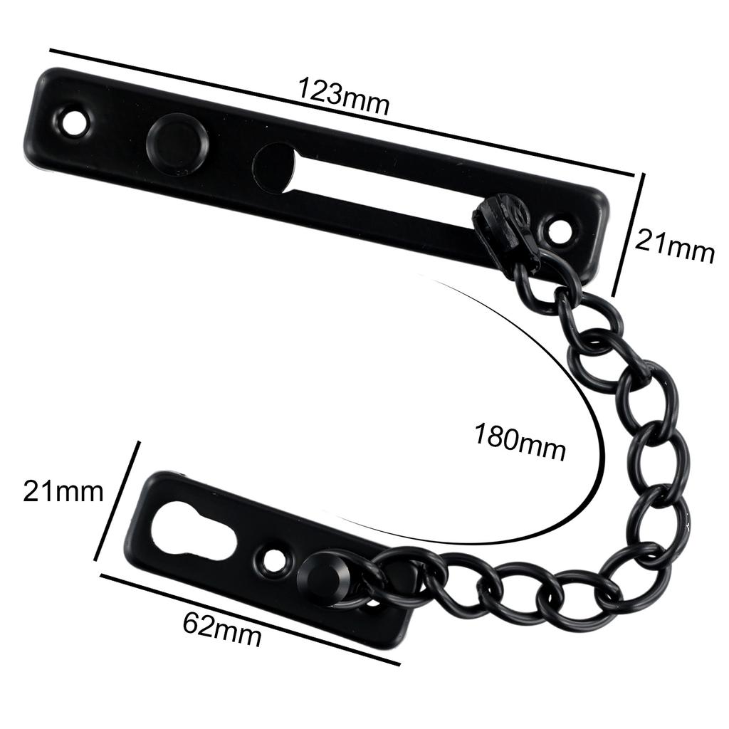 Stainless Steel Door Chain Lock Anti-theft Door Chain Latch Buckle Bolt Security Door Sliding Chain Lock Guard Accessories