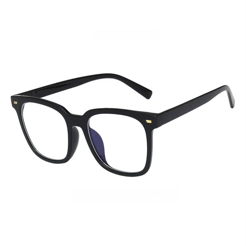 Large Frame Glasses Anti-blue Transparent Lenses Retro Classic Casual Women's Sunglasses Suitable for Daily Reading