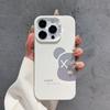 Simple Couple Violent Bear iPhone11promax Apple 11 Mobile Phone Case 11 Yuan Gas Case 11IMD11 Color Silver X