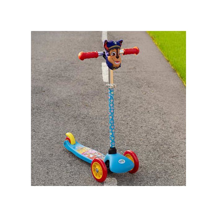 Trottinette enfant 3 roues - tandem group trading limited - La Pat' Patrouille - Chase - Guidon réglable - Poche avant