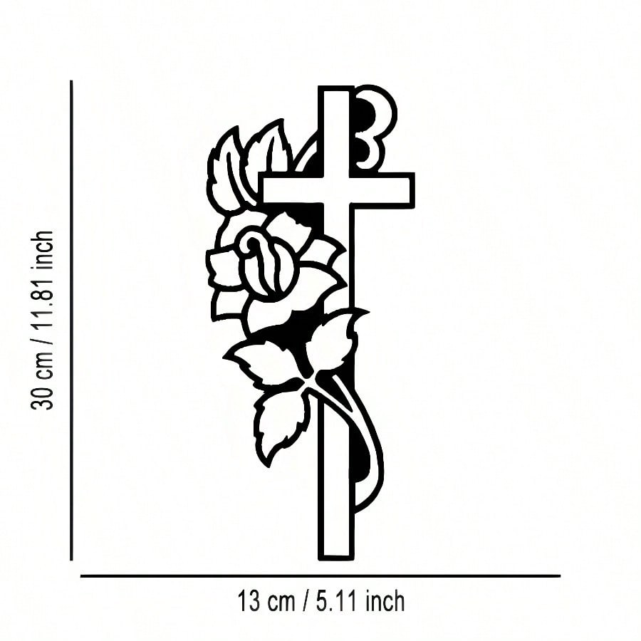 

Abstract Iron Cross Flower Wall Decor Hollow Design Halloween Christmas Multi Scenario Gift різнокольоровий