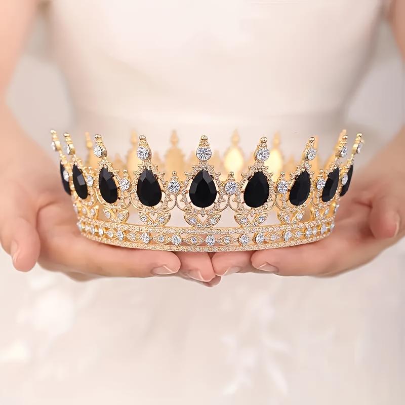 Baroque Crystal Round Tiaras And Crowns Headband For Women Party Bridal Wedding Hair Accessories Jewelry Crown Tiara Headband