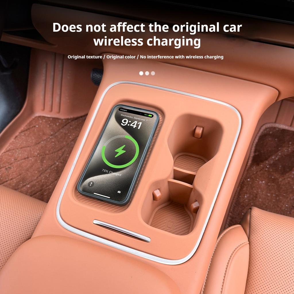 For Leapmotor C10 2026 Car Wireless Water Filling Cup Pad Original Car Color Silicone Anti Slip and Scratch Pad Car Accessories