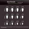 24 Pcs Nude Acrylic Press On Nail Art Short Medium Cheap Artificial Nails Simple White Black French Tips Fake Nails Set For Glue