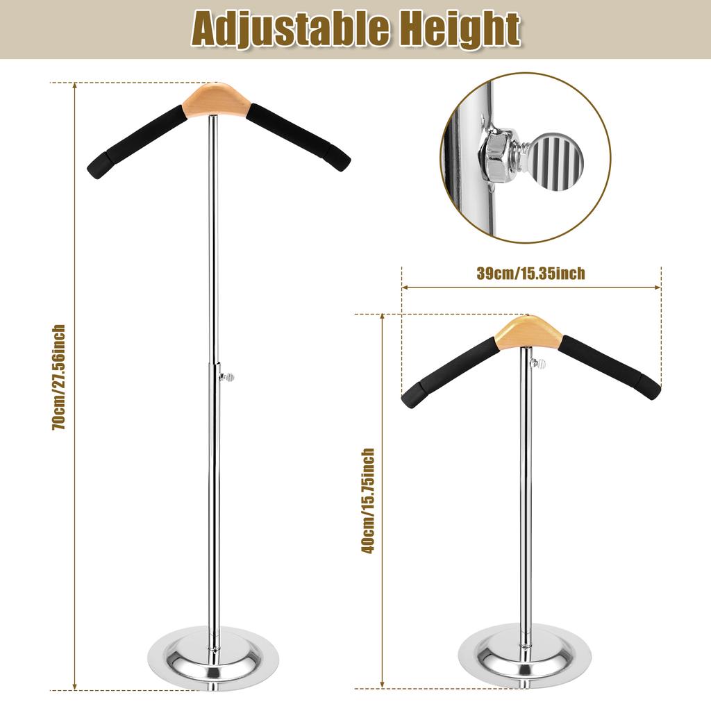 Adjustable T Shirt Display Stand Clothing T-bar Adult Shirt Display Stand Flexible Shoulder Stand Shirt Rack Garment Holder