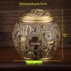 Kowloon Brass Five Bulls Tea Caddy Desk Ornament