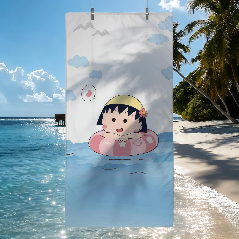 Cartoon C-Chibi Maruko Chan Towel Drying Bath Towel Applicable To Light Swimming Camping Yoga Beach Out