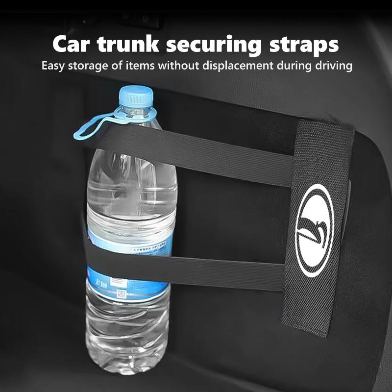 For Lada Car Logo Back Rear Trunk Storage Mesh Fixed Straps Interior Storage Accessories Vesta Granta Largus Vaz Samara Vesta SS15