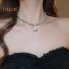 Faux Pearl Necklace for Women Faux Pearl Rhinestone Beaded Chocker Bridesmaid Jewelry for Tea Party Wedding Decoration