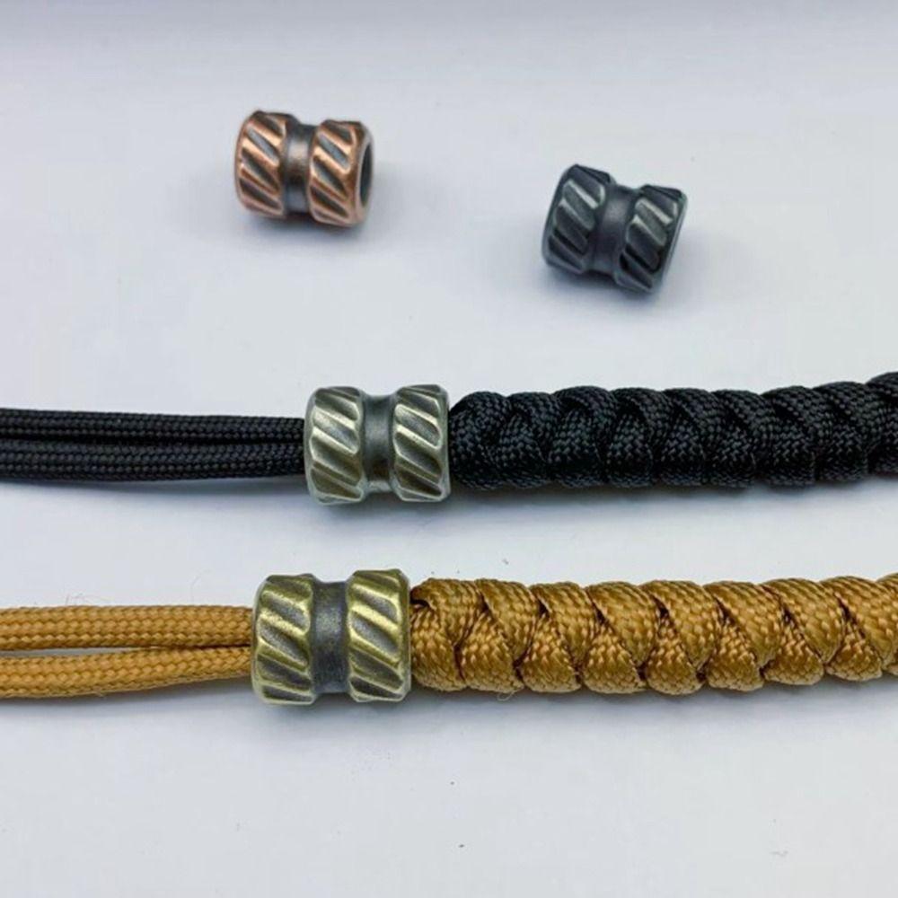 DIY Jewelry Accessories Retro Sculpture Bead Charms Brass Paracord Bead  EDC Outdoor Tool