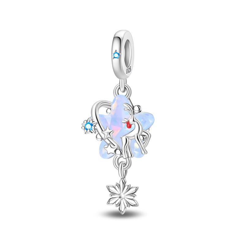 New Copper Christmas Series Bead Women'S Holiday Jewelry Gift Suitable For Diy Original Pendant