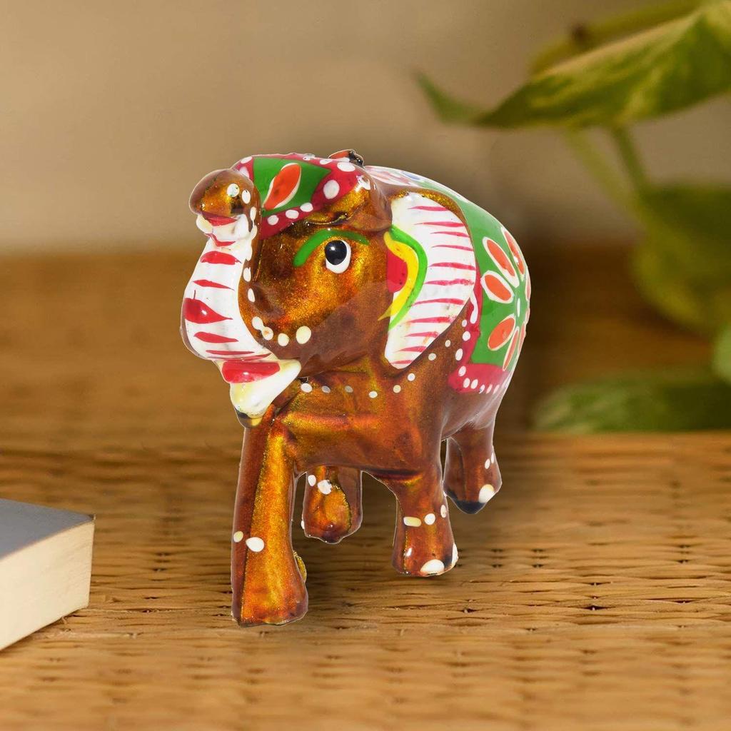 Paper Mache Elephant Showpiece for Home Decor Handcrafted Elephant Showpiece, Housewarming Present Decoration and Gift Purpose