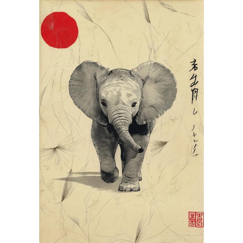

Vintage Japanese Animals Poster Owl Crane Bird Monkey Sloth Fish Canvas Painting Wall Art Picture for Living Room Home Decor 21X30CMNo Framed