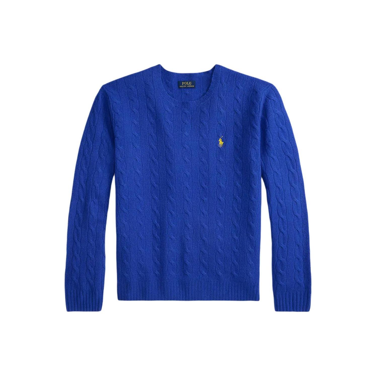 

Polo Ralph Lauren Вязаный свитер из шерсти с длинным рукавом и кабельным узором Мужской свитер 710876762-027 S