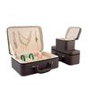 Travel Jewelry Case With Anti Scratch Interior And PU Exterior For Accessories Storage Box For Necklaces Earrings Rings