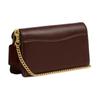 Coach Tabby 19 Brand Logo Artificial Leather and Cowhide Crossbody Bag Small Women's Maple Brown