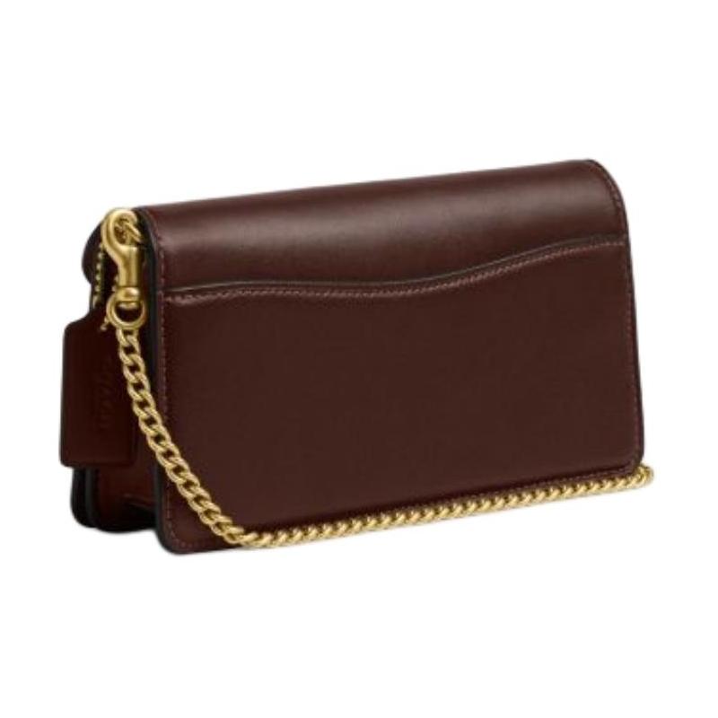 Coach Tabby 19 Brand Logo Artificial Leather and Cowhide Crossbody Bag Small Women's Maple Brown
