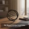 Metal Geometric Sculpture Decorative with Interlocking Rings Elegant