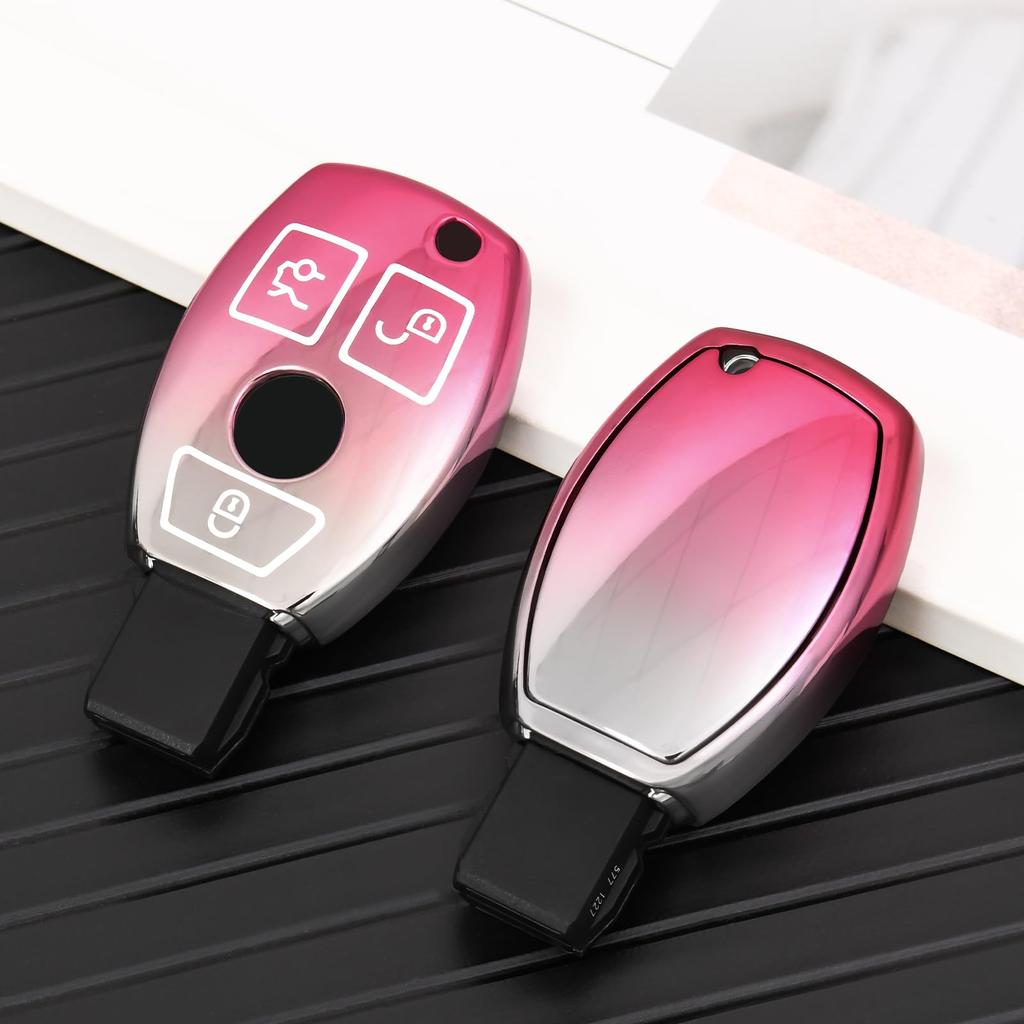 [OATSBASF] Auto Schlüsselhülle Geeignet für Mercedes Benz TPU 360 Grad Vollschutz Kratzfest