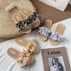Women Summer Slippers Outer New Fashion Wild Net Red Ins Wind Flowers Holiday Beach Fairy Shoes Lightweight Non-slip Breathable